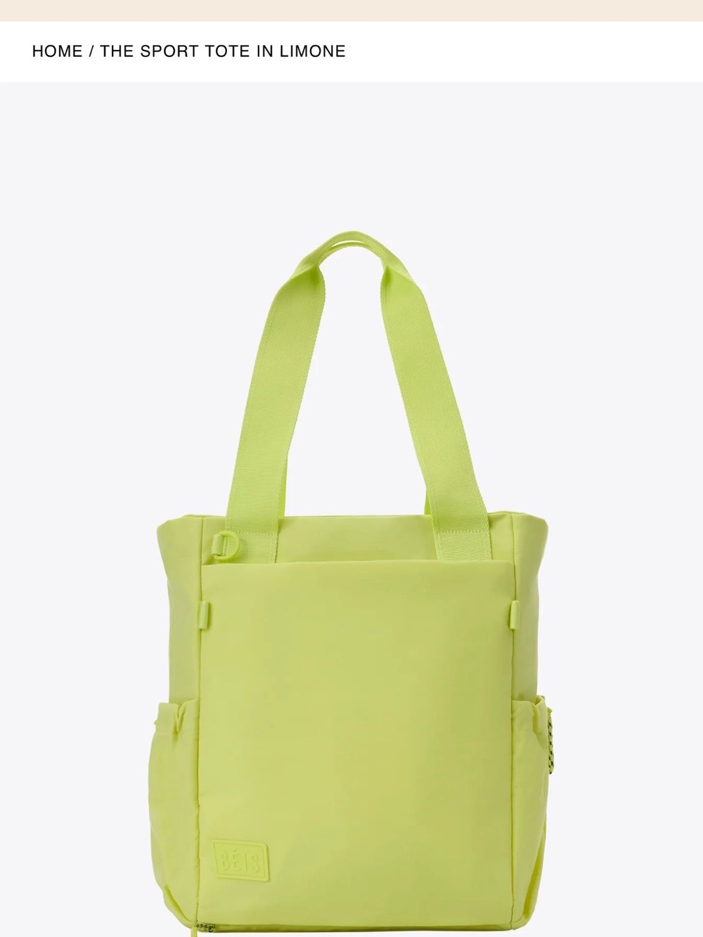 Beis The Sports Tote in Limone